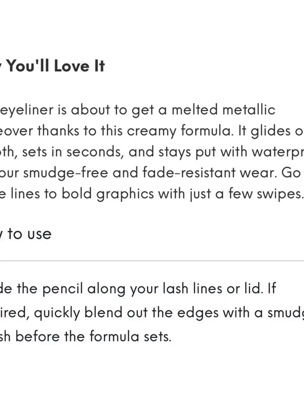 SMASHBOX COSMETICS / Metal FX Metallic Eye Liner / Jolt